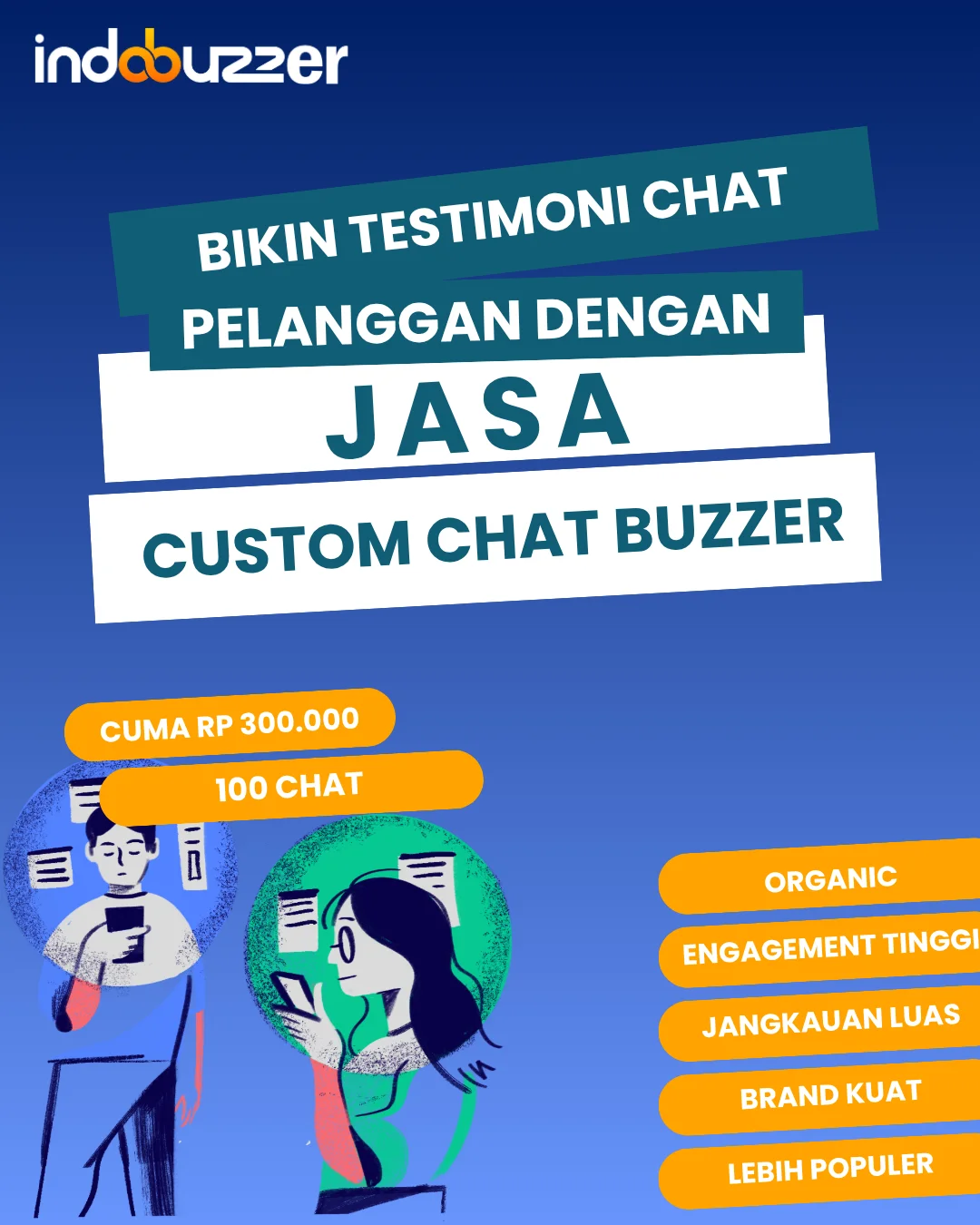 Bikin Testimoni Chat Pelanggan Dengan Jasa Custom Chat Buzzer