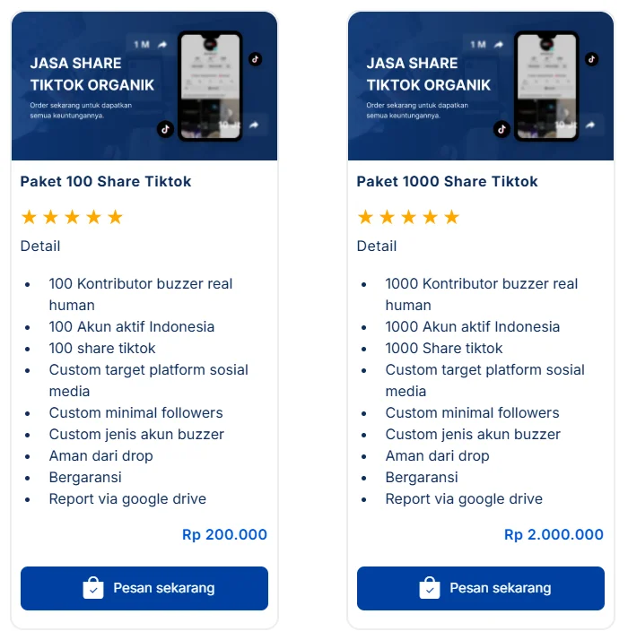 harga jasa share tiktok