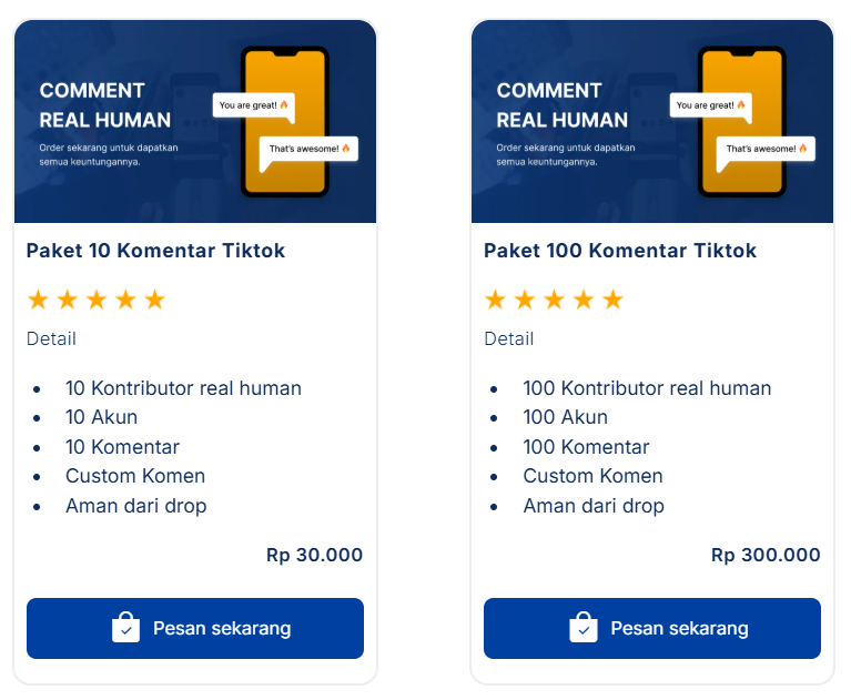 harga jasa komentar tiktok